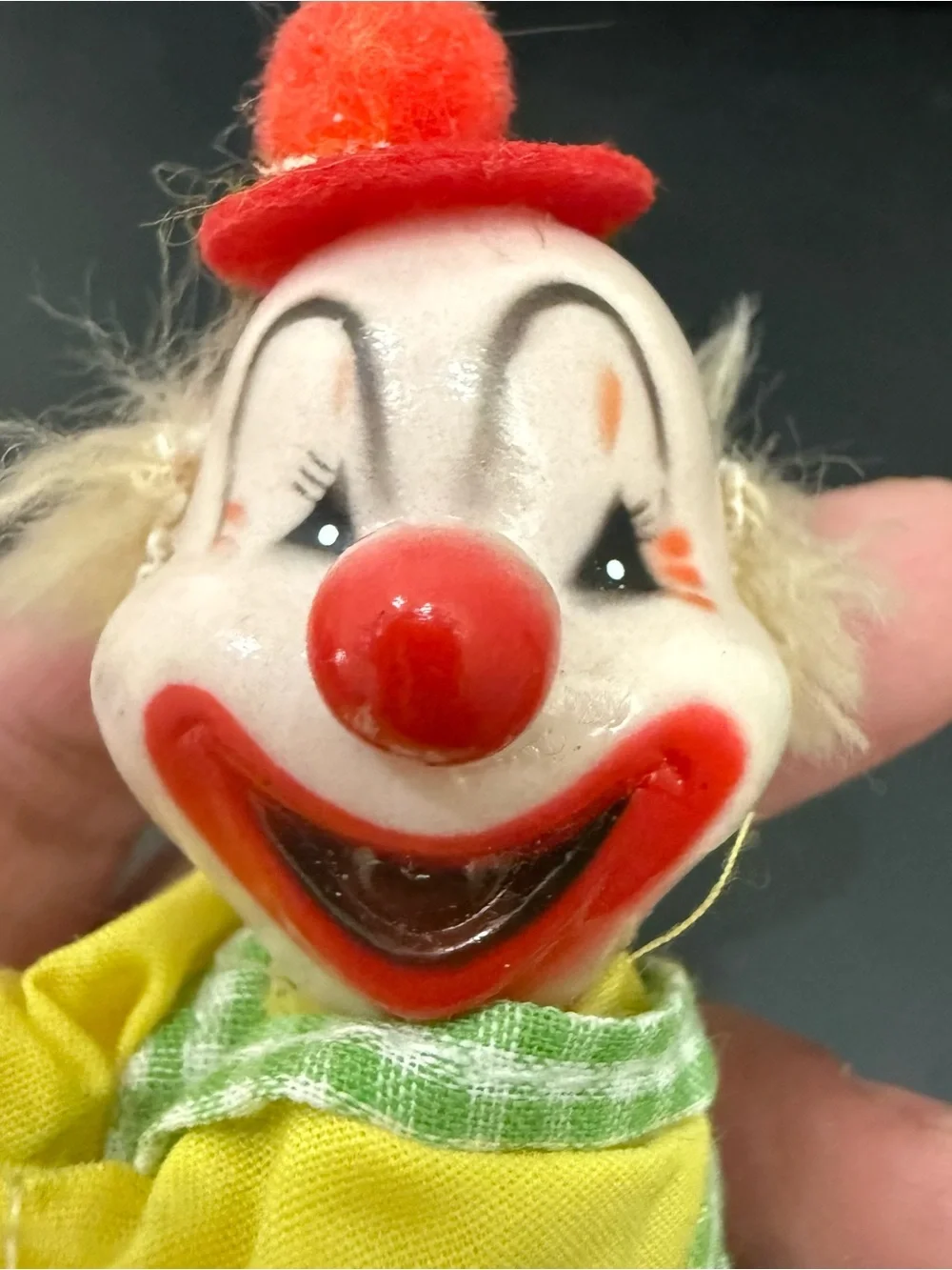 Vintage 80’s Plastic Face Clown Pencil Hugger